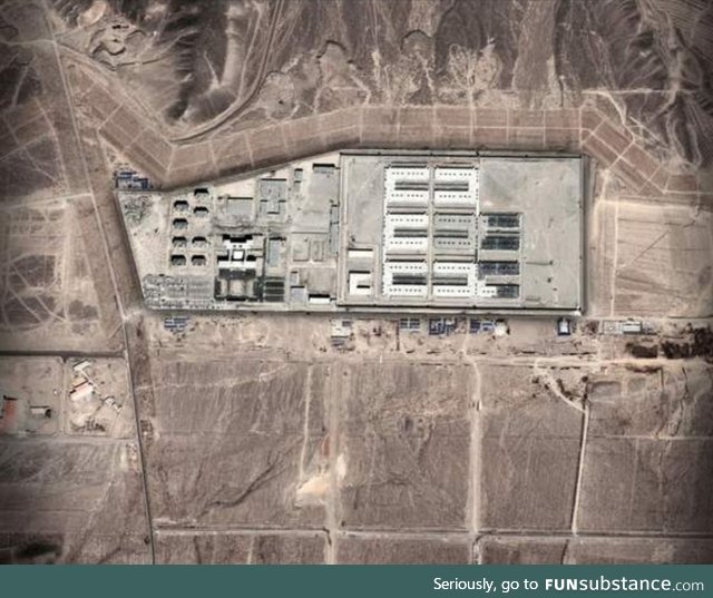 Chinese concentration camp from space