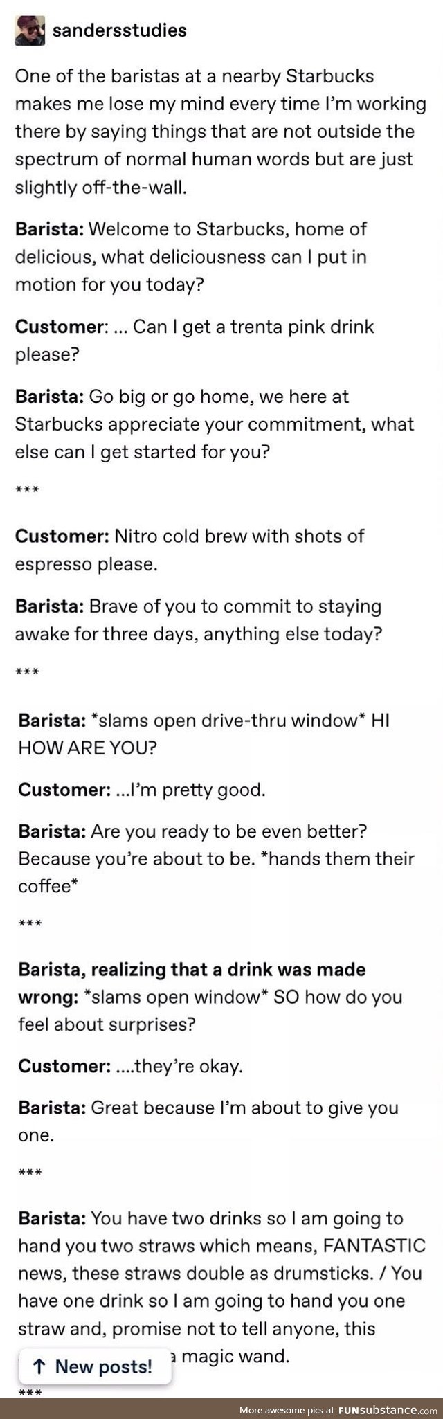 If more baristas were like this, I might have to start drinking coffee