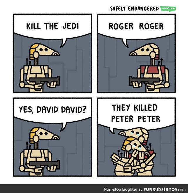 Sad droids