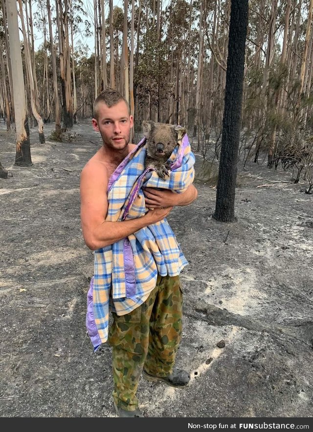 Since the fire has passed through Mallacoota this amazing, selfless young guy has been