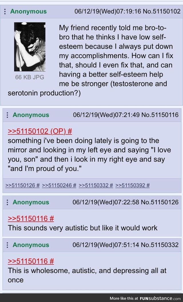 Wholesome, autistic and depressing