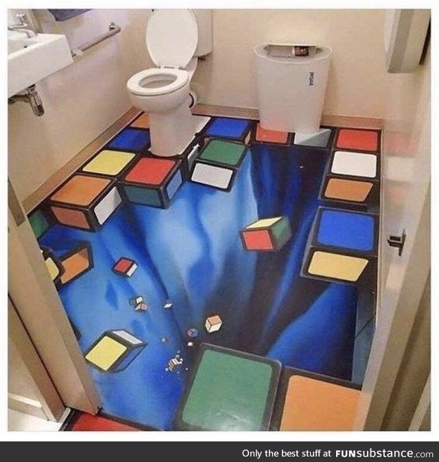 Imagine being drunk as hell and walking into this bathroom