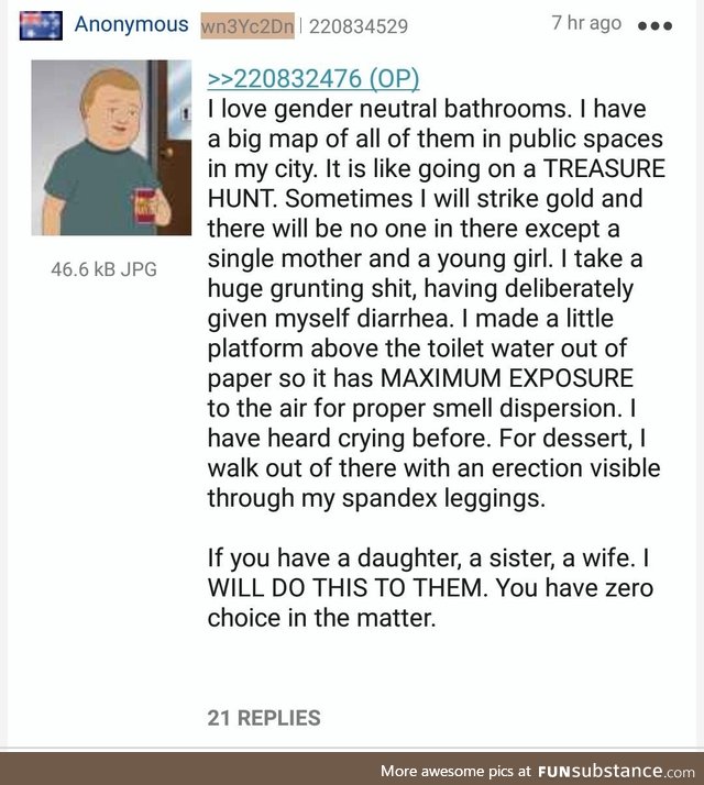 Anon likes gender neutral bathrooms