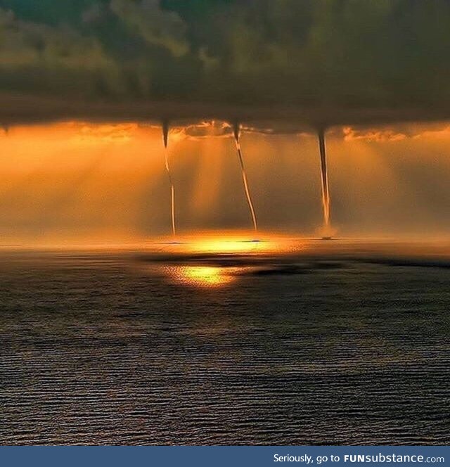 Waterspouts off the coast of Turkey