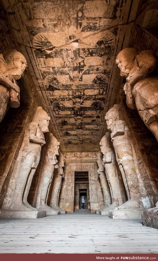 Inside the Temple of Ramses II in Aswan, Egypt