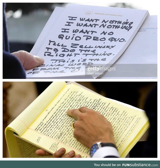 President Trump vs President Obama’s annotation style/handwriting