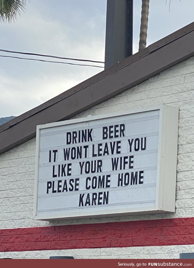 Went to a local bar and saw their sign -