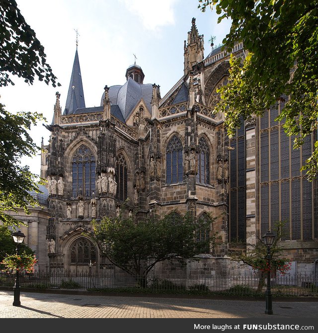 Aachen Cathedral, Germany. Constructed by order of King Karl the Great. Built in 796.