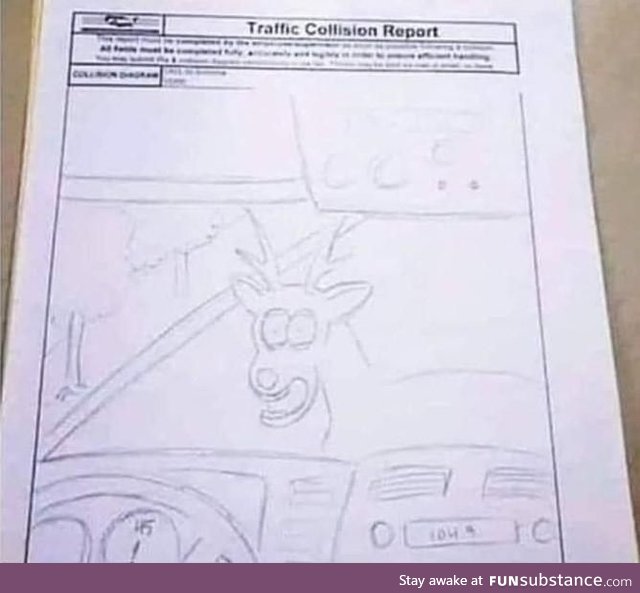 Insurance company wants a diagram of the accident and this guy just nailed it