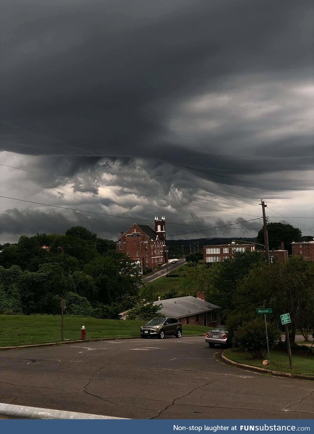 Cloud from the storm today, looks like a horror movie