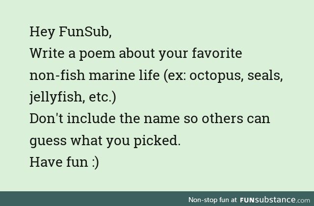 Fishy Fun Day #44: Poem Game Edition