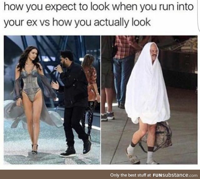 I too wear lingerie out of the house everyday - except for the day I run into my ex