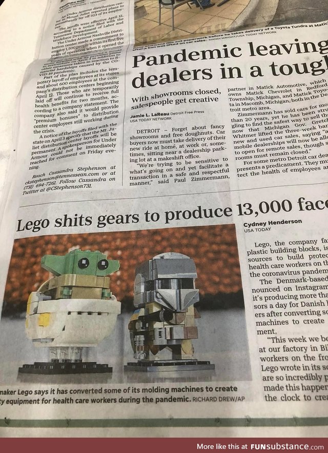 Fatal error in a local paper today
