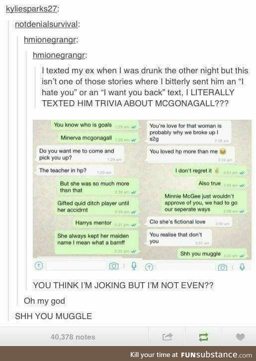 Minerva McGonagall Drunk Text