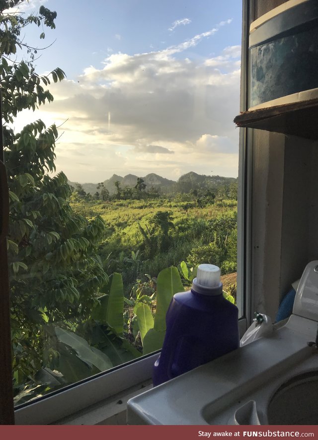 The view from my aunt’s laundry room. Lares, Puerto Rico
