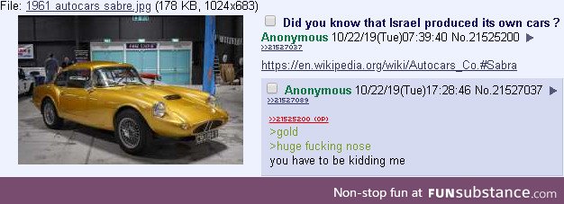 /o/ on Israeli cars