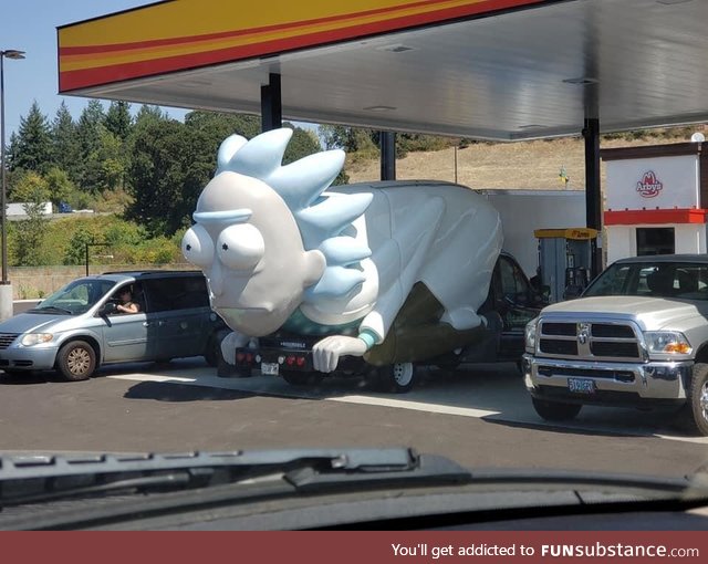 Giant rick truck at my local gas station