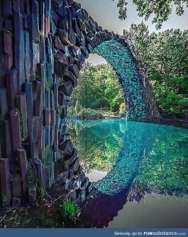 Amazing water image of the bridge