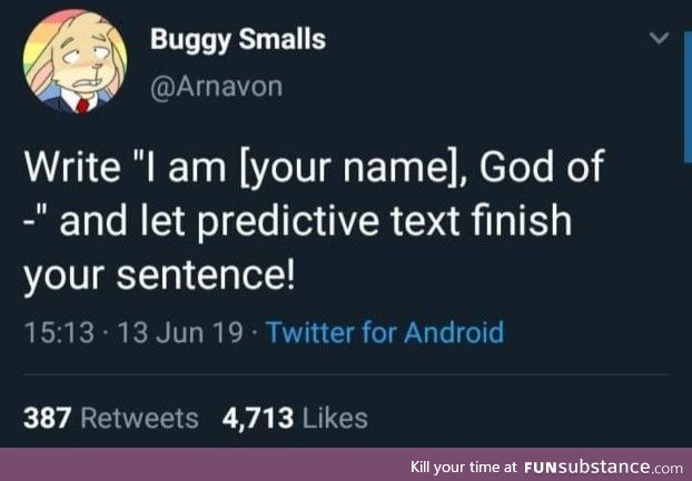 God Of Predictive Text [...Game for the truly bored]