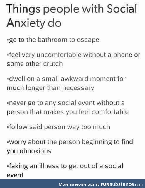 Don't mind me, just here to call you out on your Social Anxiety