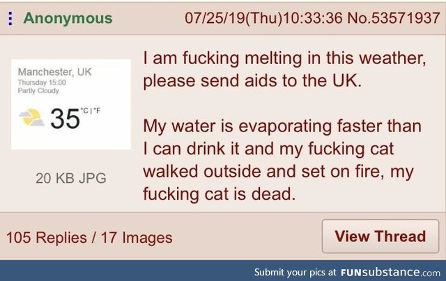 Anon complains about the weather
