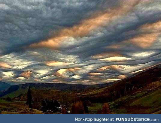 These clouds look like a painting by Vincent Van Gogh