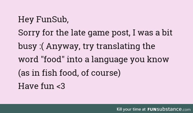 Fishy Fun Day #52: Language Game Edition