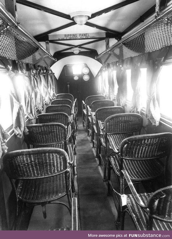 The interior of 1936 Imperial Airlines airplane