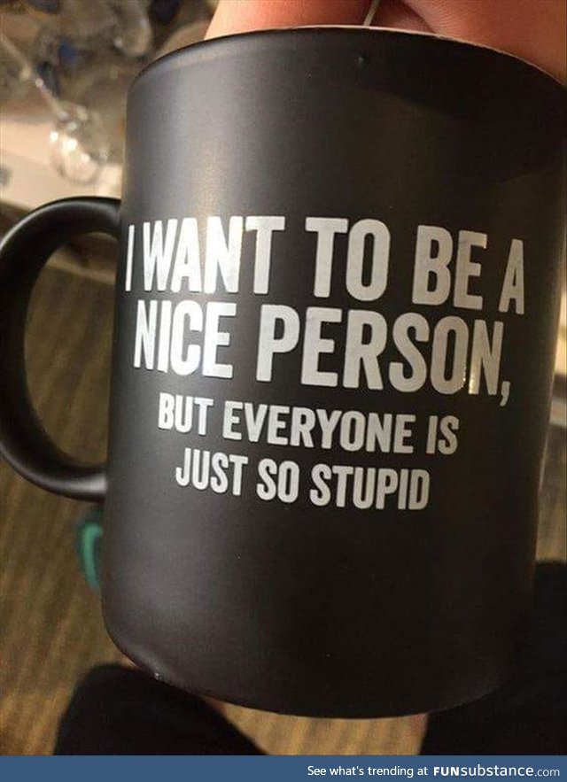 I want to be a nice person