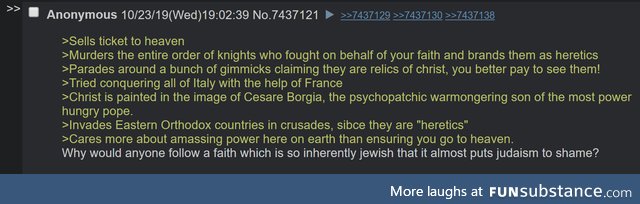 Anon DESTROYS Catholicism with facts and history