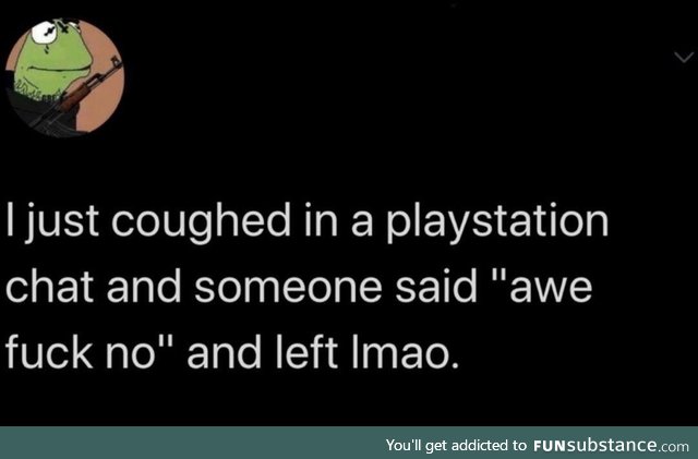 Coughing in a PlayStation chat