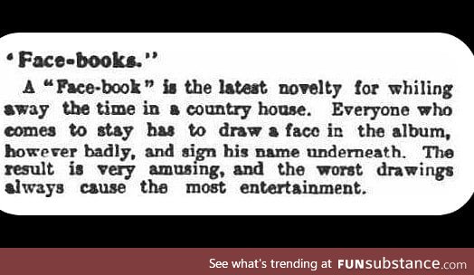 The Face Book, circa 1902