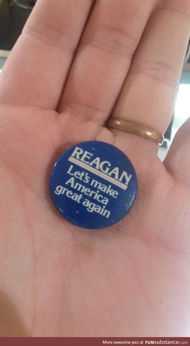 Found this old Reagan campaign button