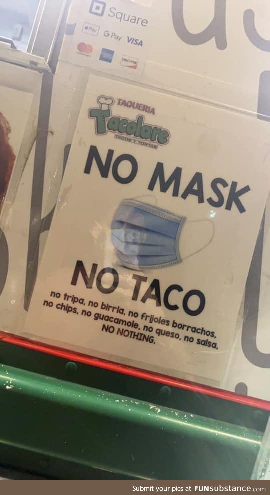 No mask no sausage