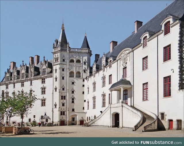 Château des ducs de Bretagne, France. Built in 1207 and rebuilt 1466.