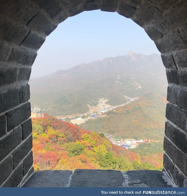 Visited the Chinese Great Wall earlier this week, just at the change of season