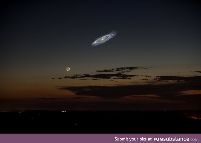 Andromeda's actually size if it was brighter