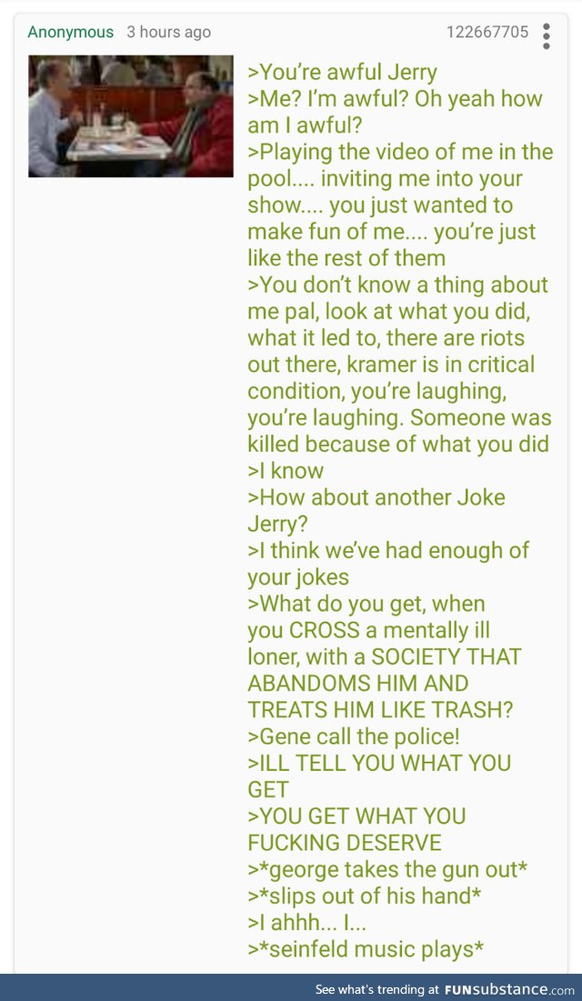 Anon makes a Seinfeld Reference