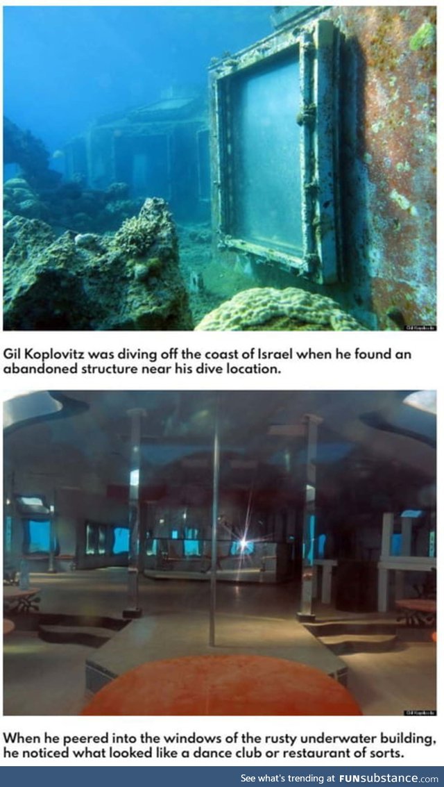 Evil hideout? It's an underwater strip club
