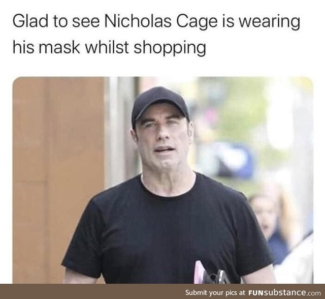 Nicolas Cage doing his part!