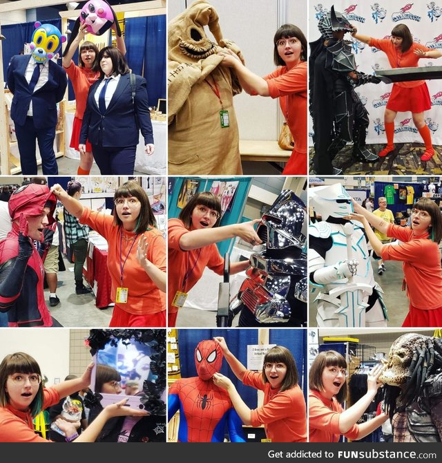 I was Velma at GalaxyCon, and so many amazing people played along as I "unmasked" their