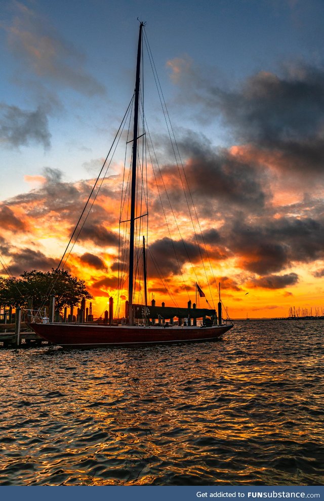 -Sunrise view at Annapolis City Dock -