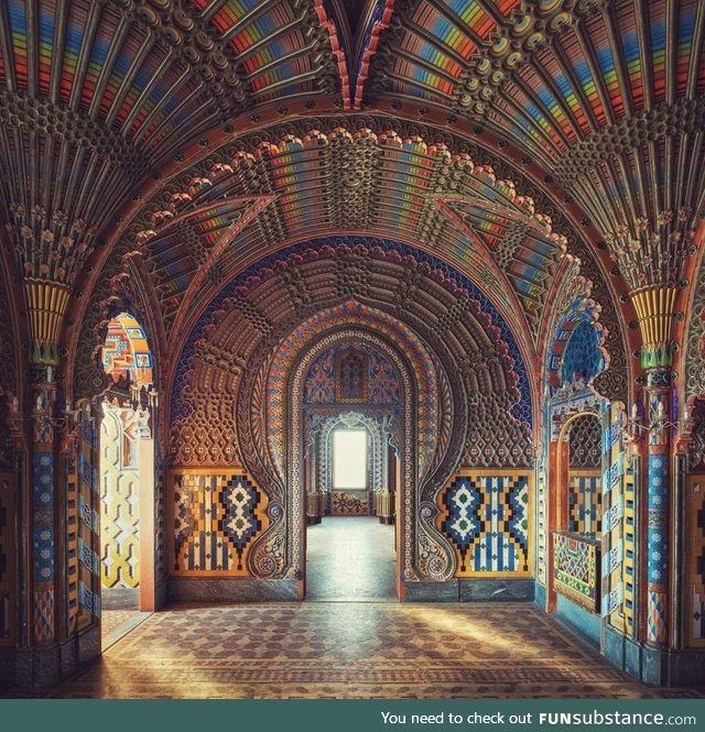 The Room of Peacocks inside the Sammezzano Castle has some incredible architecture and