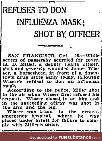 1918 did not muck about with the flu pandemic