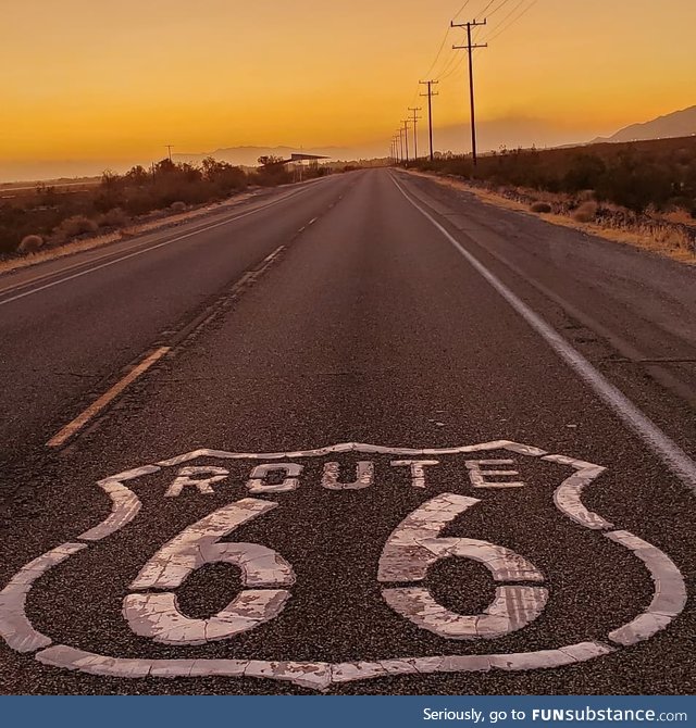 I got the opportunity to capture this sunrise pic on Route 66. Thought I'd share it