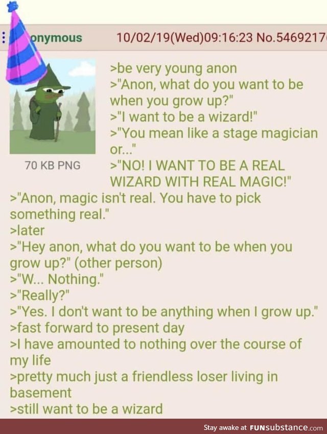 Anon wants to be a wizard