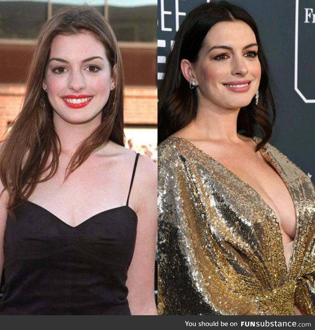 Anne Hathaway, 2001 and 2020