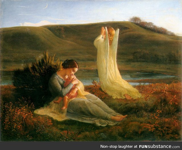 L’Ange et la Mère by Louis Janmot