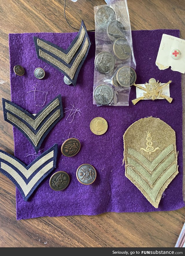 My dad just found these WW1 pins, medals, and patches in my great grandfather’s items