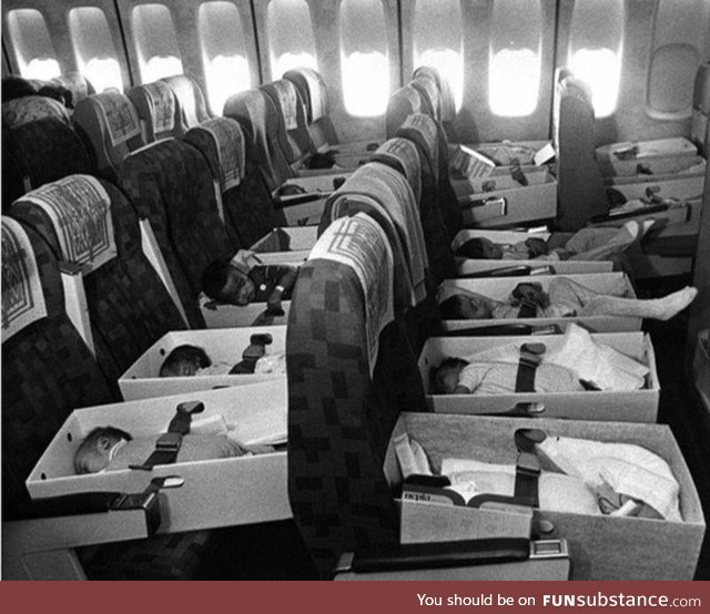 Babies who lost their parents during the Vietnam War are airlifted back to the United